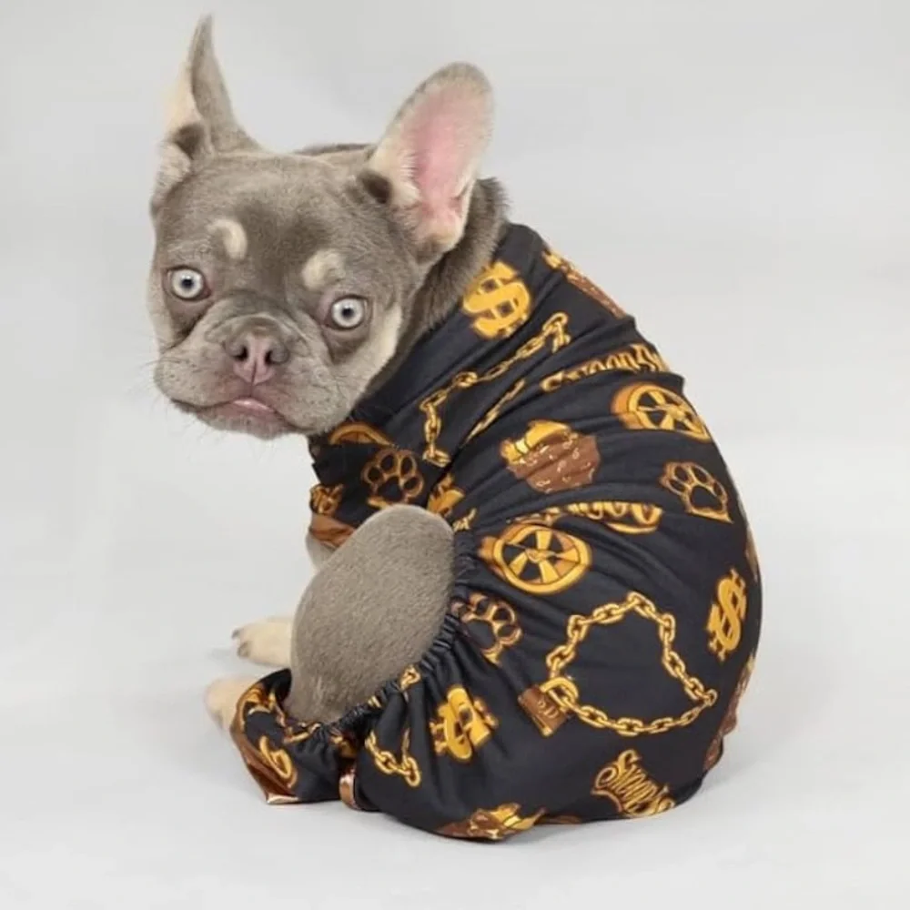 NEW Snoop Doggie Doggs Deluxe Pet PJs w/an Off The Chain graphic print, size M